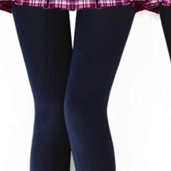 Fleece Lined Tights Size L/XL Opaque Navy Blue from VERO MONTE NWT - Picture 1 of 8